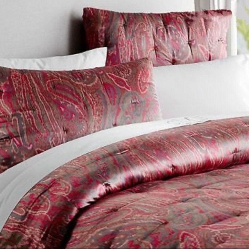 Pottery Barn Silk Quilt Set Full Queen New - Picture 2 of 7